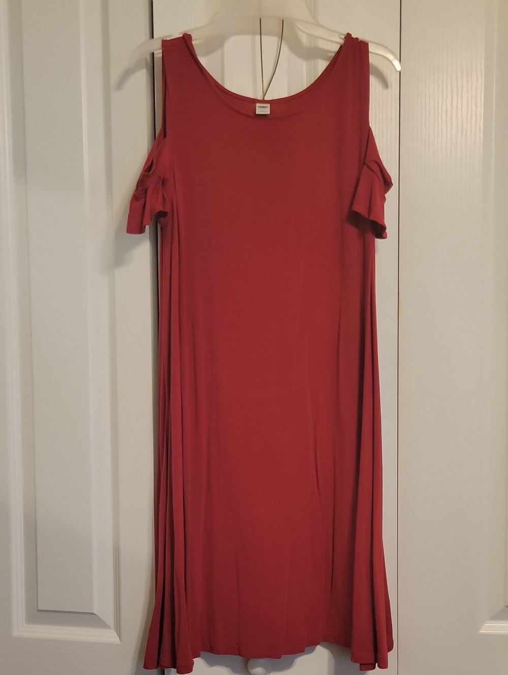 Red Cold Shoulder Dress Med